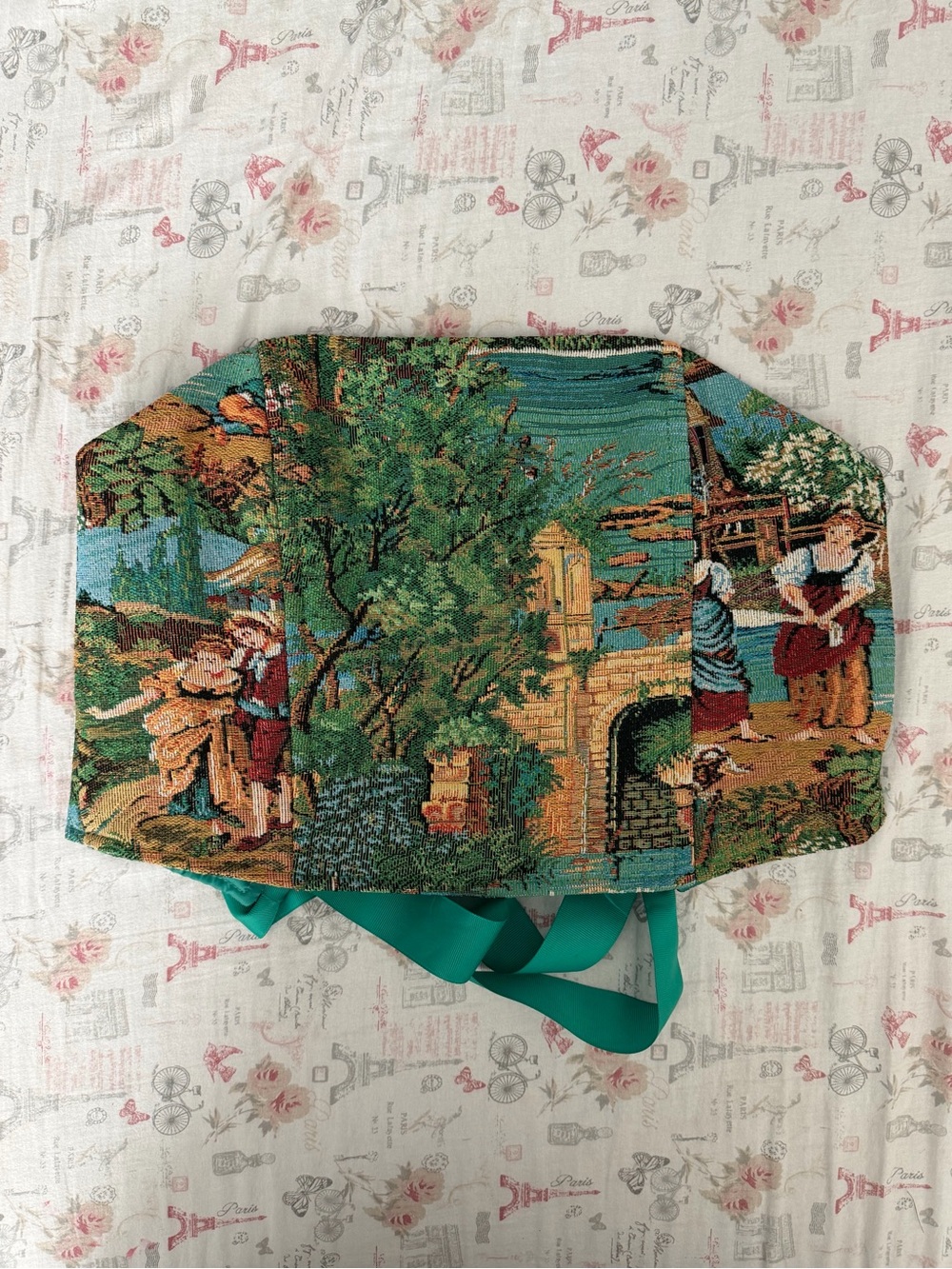Vintage artist brocade corset strapless